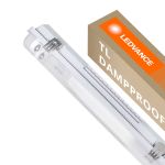 Ledvance LED Feuchtraumleuchte Feuchtigkeitsdicht Gehäuse Performance | Geeignet Für  2x120cm LED Röhre