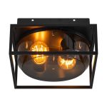 Nordlux Griffin Deckenleuchte Aluminium Schwarz | Geeignet für E27