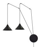 Emibig Pendelleuchte Abramo Stahl Schwarz | Geeignet für 2x E27 - Max 15W