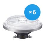 Multipack 6x Philips MASTER LED-Spot Reflektor G53 AR111 20W 1270lm 45D - 930 Warmweiß | Höchste Farbwiedergabe - Dimmbar - Ersatz für 100W