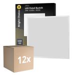 Multipack 12x Bright Choice LED Panel Backlit 36W 3240lm - 840 Kaltweiß | 60x60cm - UGR <22