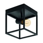 Eglo Deckenleuchte Silentina Stahl Schwarz | IP20 - Geeignet für 1x E27 