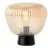 Brilliant Tischlampe Kaizen Glas Metall Schwarz Beige | 250mm - Geeignet für 1x E27