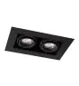 Noxion Einbau Spot rahmenlos Pro 2x MR16 schwenkbar Schwarz | Ausschnitt 181x97mm - GU10 Sockel