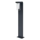 Ledvance Smart+ Wi-Fi LED Sockellampe Cascade Dunkel Grau Außenbeleuchtung 10W 420lm - 830 Warmweiß | 80cm - RGBW - Dimmbar