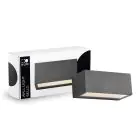 D'Lite Wandleuchte Bello Schwarz Up & Down 12W 850lm - 830 Warmweiß| IP54