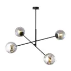 Emibig Pendelleuchte Linear Stahl Schwarz | Geeignet für 4x E14 - Max 10W