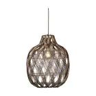 Good&Mojo Pendelleuchte Mendoza Bambus Burgundy L | Geeignet für 1x E27 