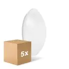 Mehrfachpackung 5x Ledvance Surface Rund 400 24W 830 1920lm Weiß IP44 | mit Sensor - Warmweiß - Ersatz Für 2x26W