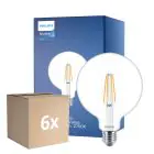 Multipack 6x Philips MASTER Value LED Globe E27 120mm Fadenlampe Klar 5.9W 806lm - 927 Extra Warmweiß | Höchste Farbwiedergabe - Ersatz für 60W