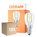 Multipack 10x Osram Special T LED E14 Tubular Fadenlampe Klar 1.6W 70lm - 824 Extra Warmweiß | Ersatz Für 5W