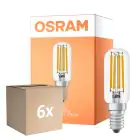 Multipack 6x Osram LED Special E14 Tubular Glühbirne T26 Fadenlampe Klar 4.8W 470lm - 827 Extra Warmweiß | Dimmbar - Ersatz Für 40W