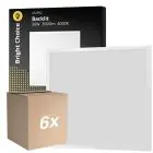 Multipack 6x Bright Choice LED Panel V2 Backlit 36W 3600lm - 840 Kaltweiß | 60x60cm - UGR 