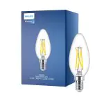 Philips MASTER LED E14 Kerze Fadenlampe Klar 2.5W 340lm - 922-927 Dim To Warm | Höchste Farbwiedergabe - Dimmbar - Ersatz Für 25W