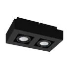 Eglo Decke Spot Mendoza Stahl Schwarz 9.4W 690lm - 830 Warmweiß | Dimmbar - Geeignet für GU10
